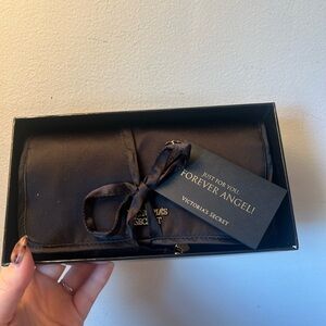 Victoria's Secret Black Satin Travel Organizer